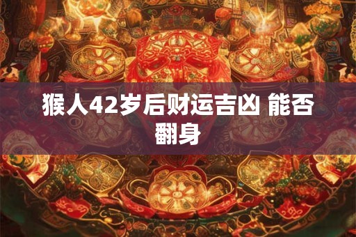 详细阅读:猴人42岁后财运吉凶 能否翻身 猴人42岁后财运吉凶 能否翻身