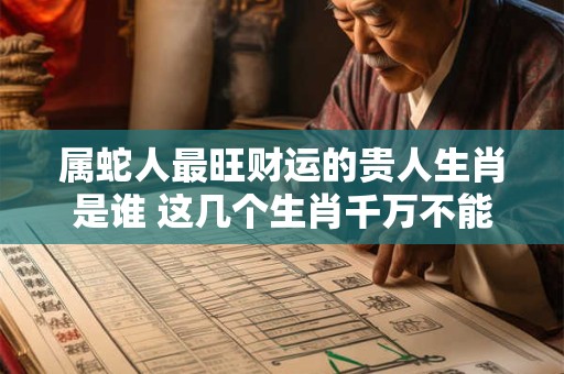 属蛇人最旺财运的贵人生肖是谁 这几个生肖千万不能错过