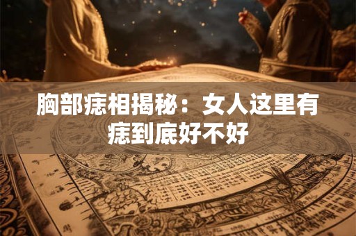 胸部痣相揭秘：女人这里有痣到底好不好