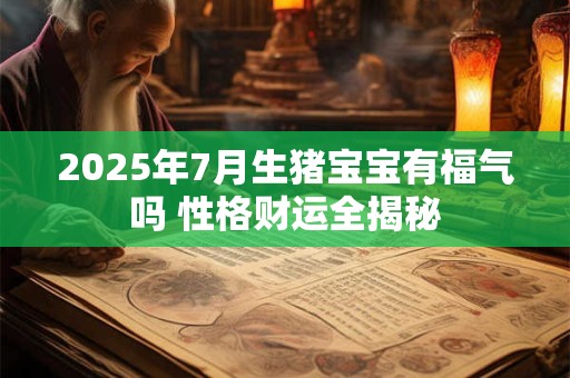 2025年7月生猪宝宝有福气吗 性格财运全揭秘