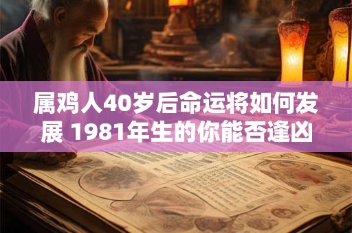 属鸡人40岁后命运将如何发展 1981年生的你能否逢凶化吉