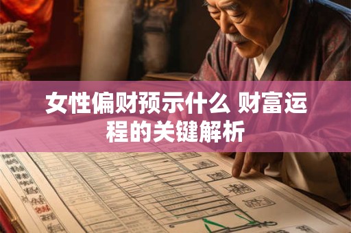 女性偏财预示什么 财富运程的关键解析