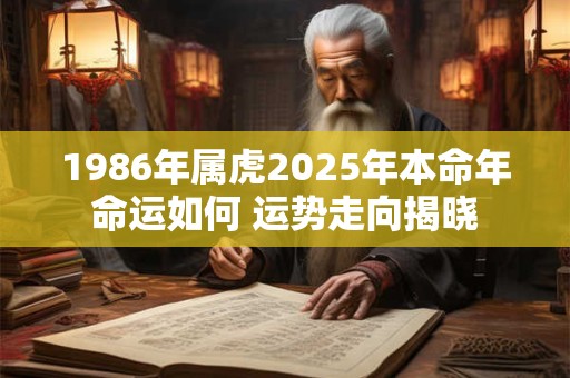 1986年属虎2025年本命年命运如何 运势走向揭晓