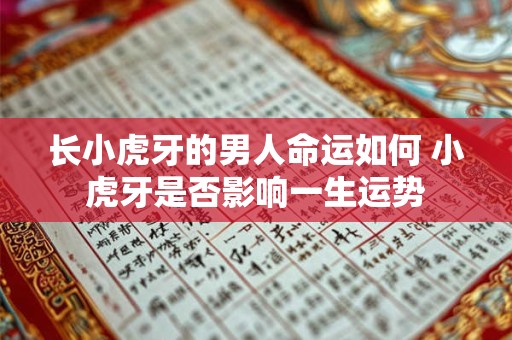 长小虎牙的男人命运如何 小虎牙是否影响一生运势