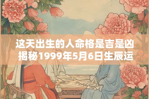 这天出生的人命格是吉是凶 揭秘1999年5月6日生辰运势