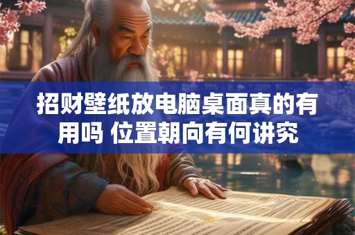 招财壁纸放电脑桌面真的有用吗 位置朝向有何讲究
