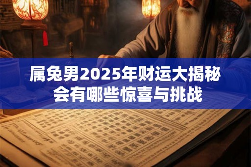 属兔男2025年财运大揭秘 会有哪些惊喜与挑战