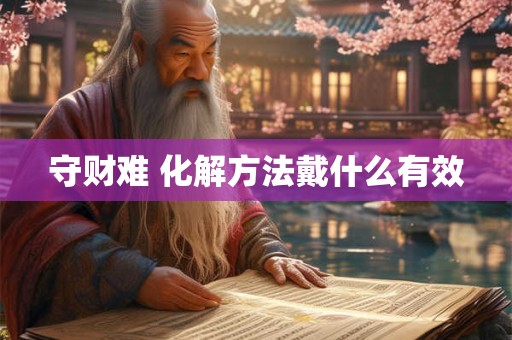 守财难 化解方法戴什么有效