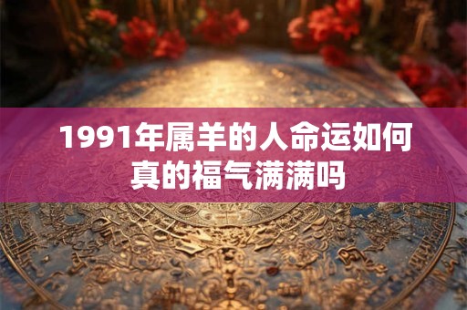 详细阅读:1991年属羊的人命运如何 真的福气满满吗 1991年属羊的人命运如何 真的福气满满吗