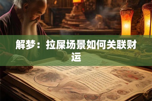 解梦：拉屎场景如何关联财运
