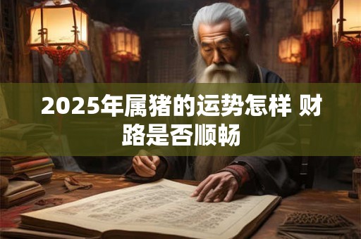 2025年属猪的运势怎样 财路是否顺畅