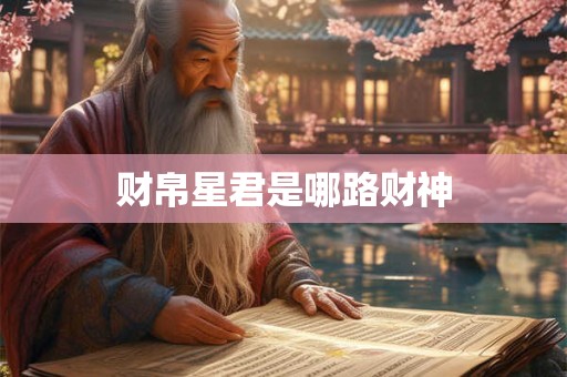 财帛星君是哪路财神