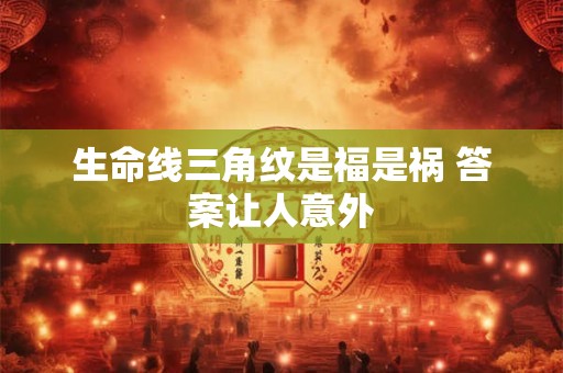 生命线三角纹是福是祸 答案让人意外