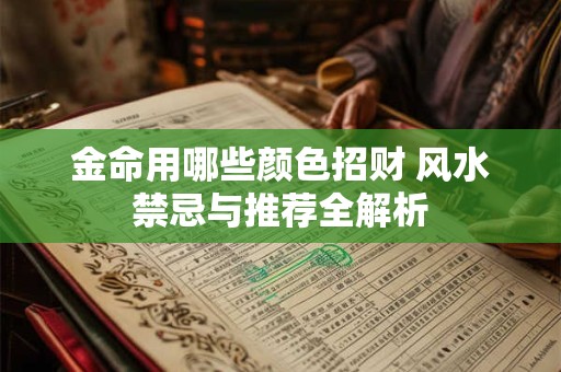 金命用哪些颜色招财 风水禁忌与推荐全解析