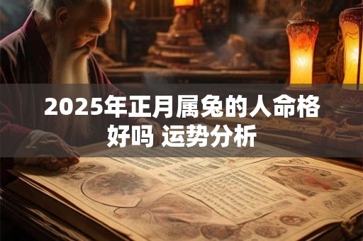 2025年正月属兔的人命格好吗 运势分析