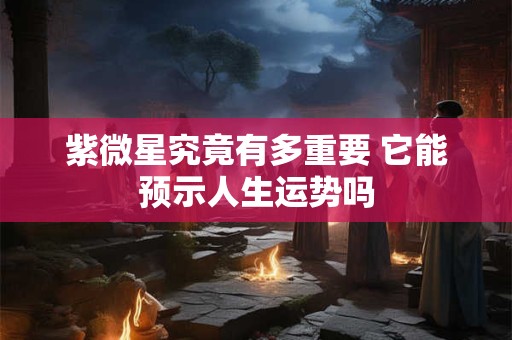 紫微星究竟有多重要 它能预示人生运势吗