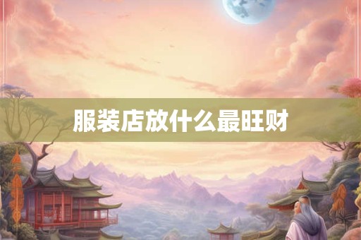 服装店放什么最旺财