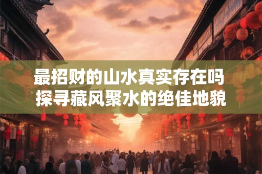最招财的山水真实存在吗 探寻藏风聚水的绝佳地貌