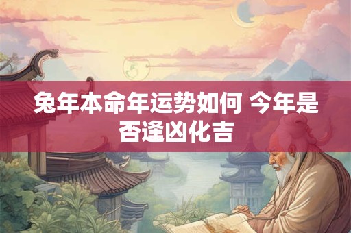 兔年本命年运势如何 今年是否逢凶化吉
