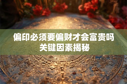 偏印必须要偏财才会富贵吗 关键因素揭秘