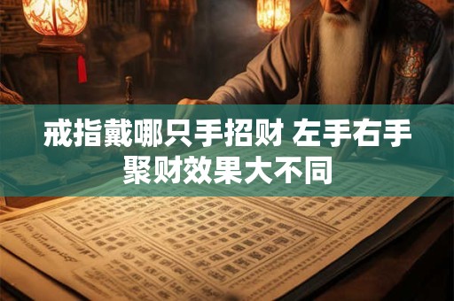戒指戴哪只手招财 左手右手聚财效果大不同