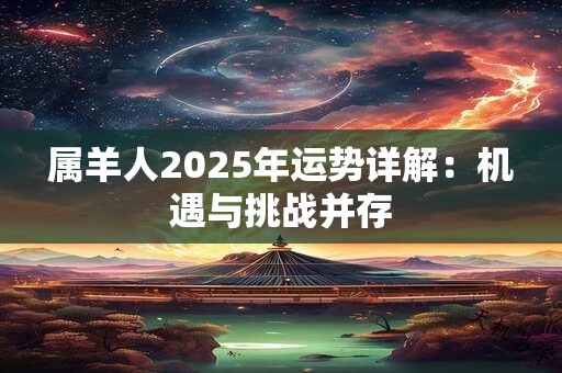属羊人2025年运势详解：机遇与挑战并存