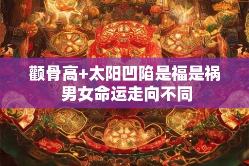 颧骨高+太阳凹陷是福是祸 男女命运走向不同