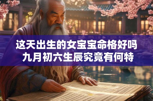 这天出生的女宝宝命格好吗 九月初六生辰究竟有何特点