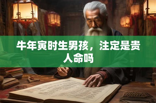 牛年寅时生男孩，注定是贵人命吗