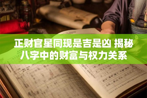 正财官星同现是吉是凶 揭秘八字中的财富与权力关系