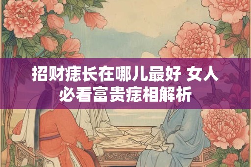 详细阅读:招财痣长在哪儿最好 女人必看富贵痣相解析 招财痣长在哪儿最好 女人必看富贵痣相解析