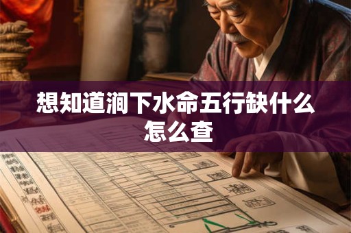 想知道涧下水命五行缺什么 怎么查
