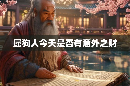 属狗人今天是否有意外之财