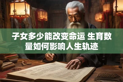 子女多少能改变命运 生育数量如何影响人生轨迹