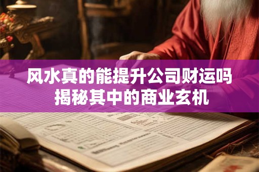 风水真的能提升公司财运吗 揭秘其中的商业玄机