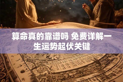 算命真的靠谱吗 免费详解一生运势起伏关键