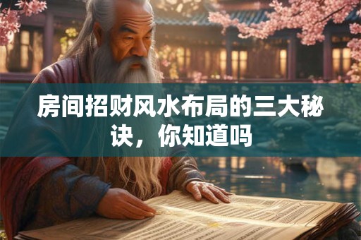 房间招财风水布局的三大秘诀，你知道吗