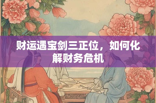 财运遇宝剑三正位，如何化解财务危机