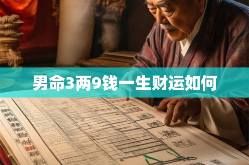 男命3两9钱一生财运如何