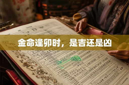 金命逢卯时，是吉还是凶