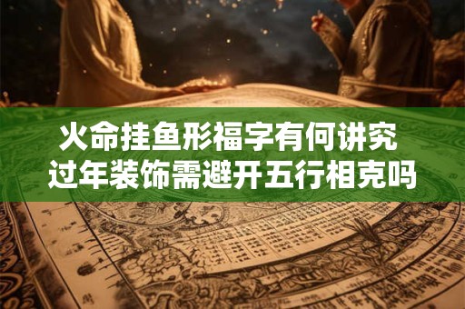 火命挂鱼形福字有何讲究 过年装饰需避开五行相克吗
