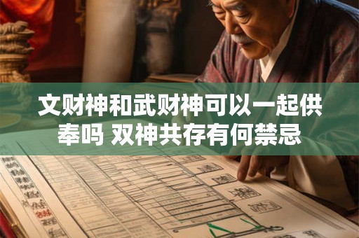 文财神和武财神可以一起供奉吗 双神共存有何禁忌