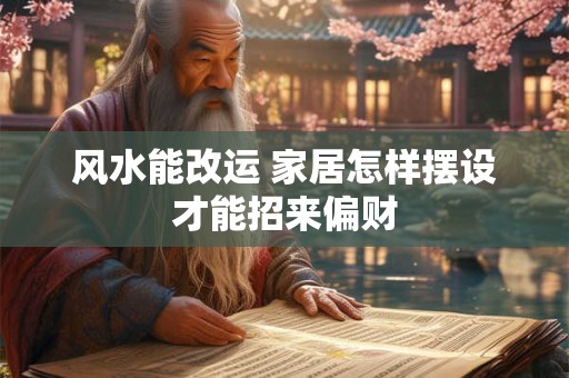 风水能改运 家居怎样摆设才能招来偏财