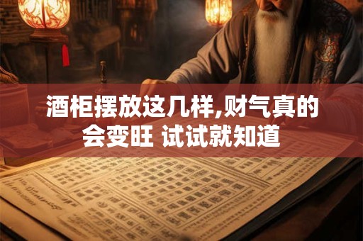 酒柜摆放这几样,财气真的会变旺 试试就知道
