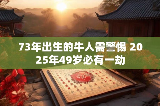73年出生的牛人需警惕 2026年49岁必有一劫