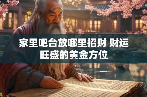 家里吧台放哪里招财 财运旺盛的黄金方位