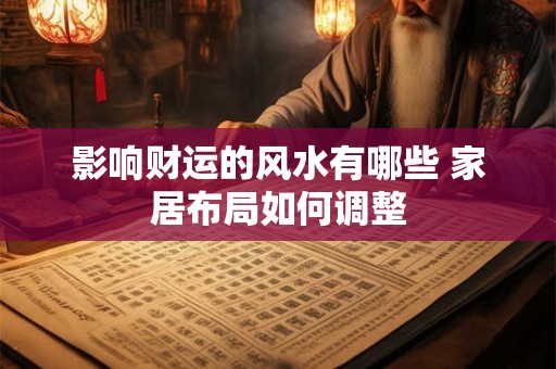 影响财运的风水有哪些 家居布局如何调整