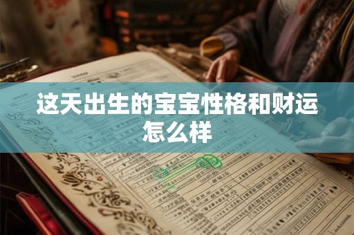 这天出生的宝宝性格和财运怎么样