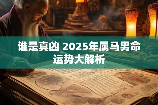 谁是真凶 2025年属马男命运势大解析