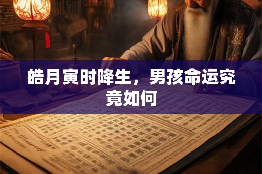 皓月寅时降生，男孩命运究竟如何